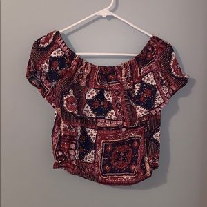 Off the shoulder crop top
